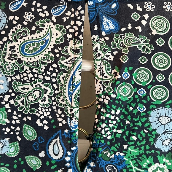 Michael Kors Floral Green and Blue Women's Top - Picture 5 of 6